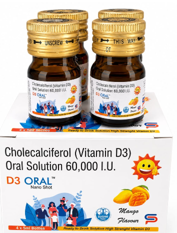 Vitamin D3 Nano Shots - Premium nutraceutical supplement by CONNECT PHARMACEUTICALS Mumbai